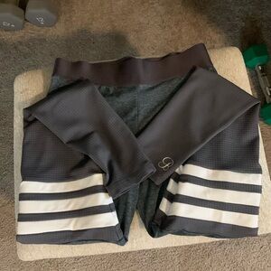 Bombshell sportswear charcoal grey thigh highs